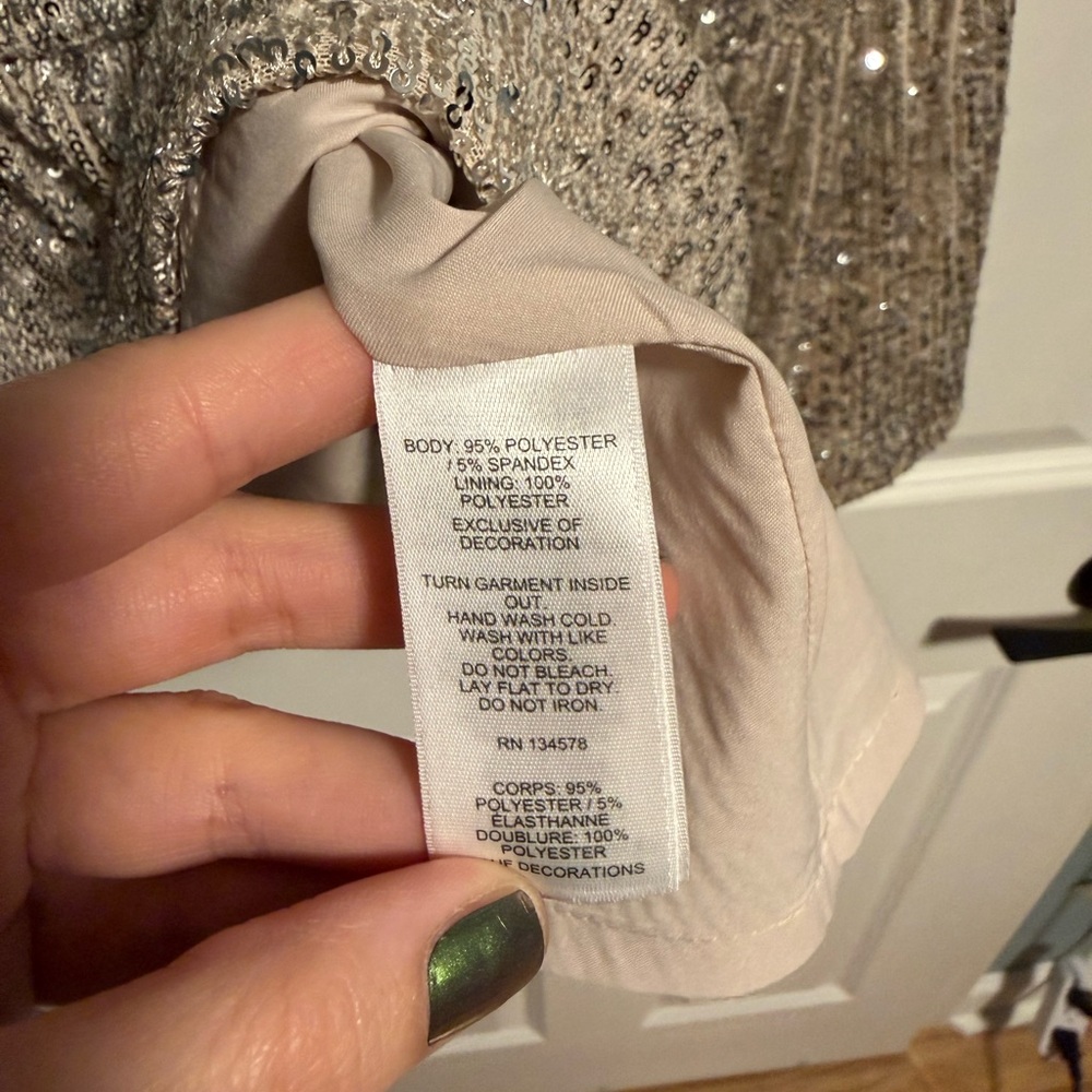 Vineyard Vines Silver Sequin Dress - Picture 3 of 5